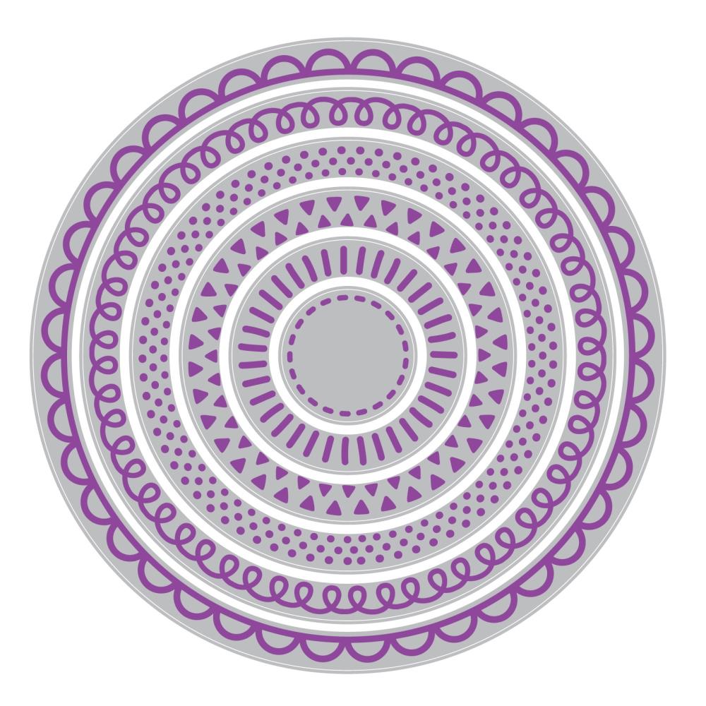 Sizzix Thinlits Die Set by Catherine Pooler - Border Party Circles