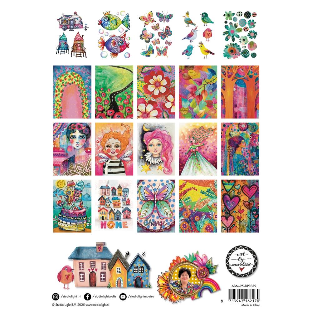 Art By Marlene Cut and Paste Book – Whimsical World