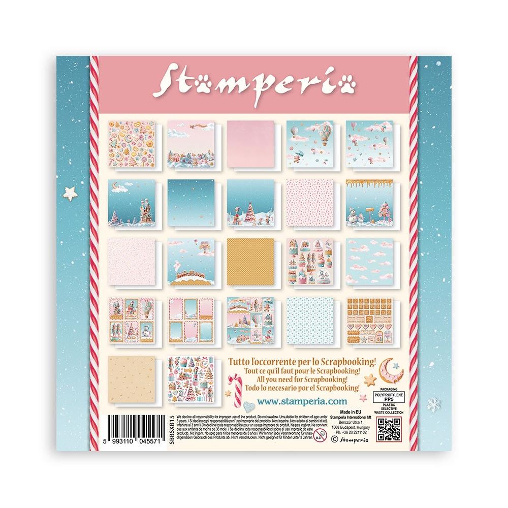 Stamperia Single-Sided Paper Pad 8x8 - Candy Christmas
