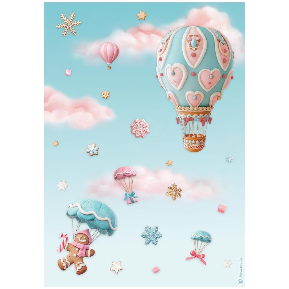 Stamperia Rice Paper Sheet A4 - Candy Christmas
