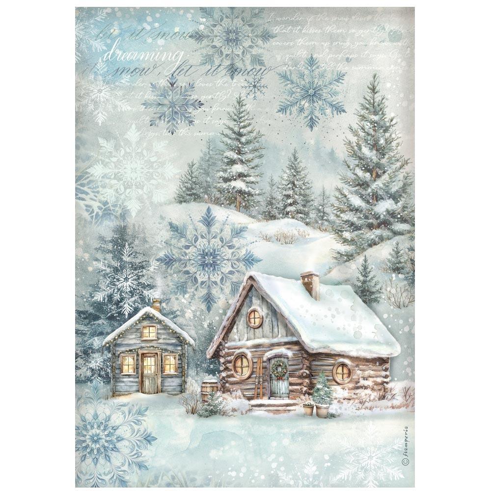 Stamperia Rice Paper Sheet A4 - The Owl's House Cottage