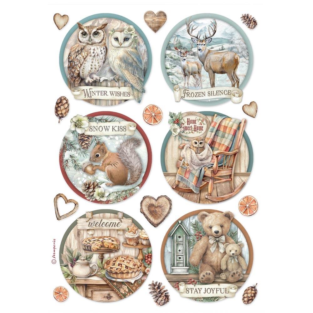 Stamperia Rice Paper Sheet A4 - The Owl's House 6 Rounds