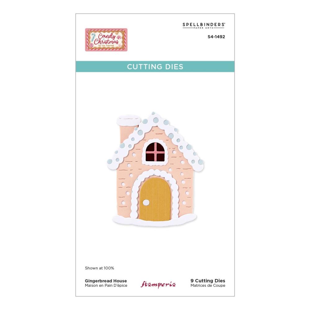 Spellbinders Etched Dies - Stamperia Candy Christmas - Gingerbread House