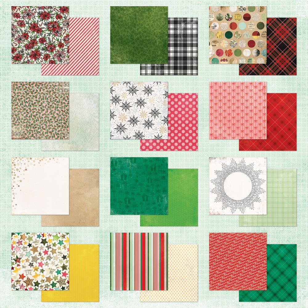 49 And Market Starters Collection Pack 12X12 - Mistletoe And Memories 24pk
