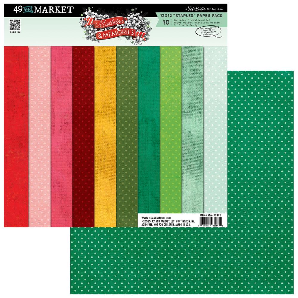 49 And Market Staples Pack 12X12 - Mistletoe And Memories