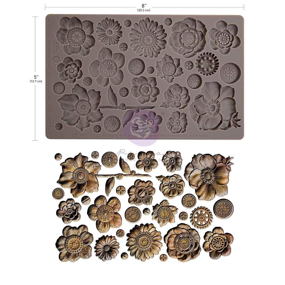 Finnabair Decor Moulds - Rusty Flowers