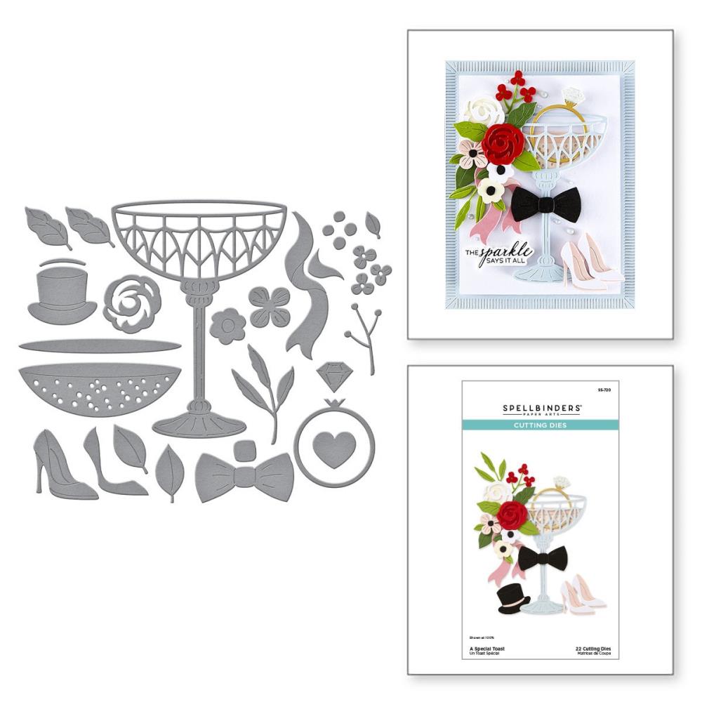 Spellbinders Etched Dies - Happier Hour A Special Toast