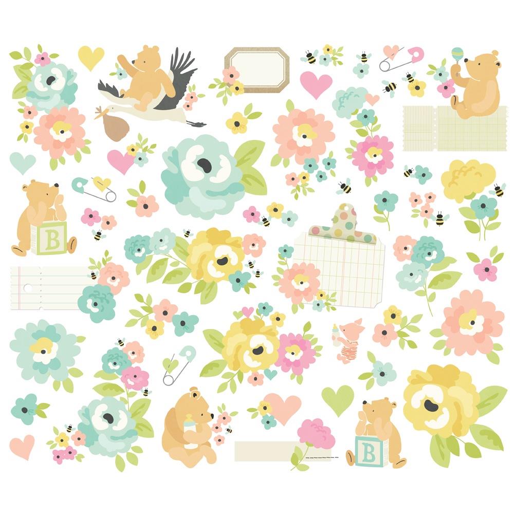 Simple Stories Floral Bits & Pieces Die Cuts - Classic Pooh Baby
