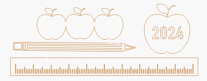 Chipboard Shapes - School Essentials