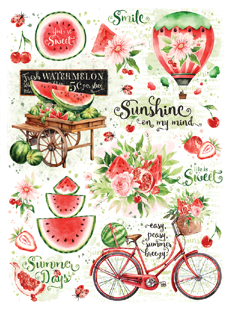 Graphic 45 Rub-On Transfers - Sunshine On My Mind