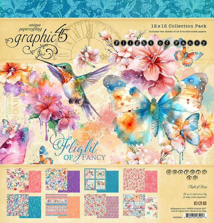 Graphic 45 Collection Pack 12x12 - Flight of Fancy