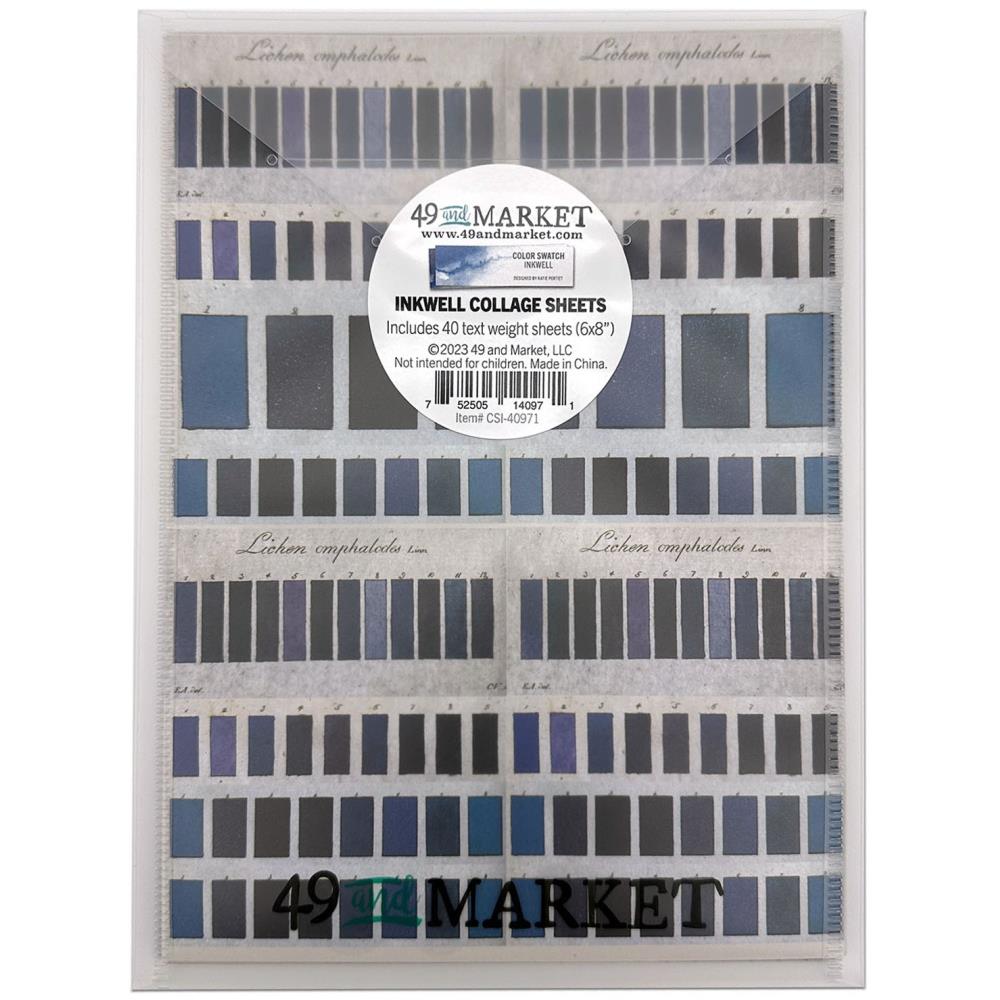 49 And Market - Collage Sheets 6X8 Color Swatch: Inkwell