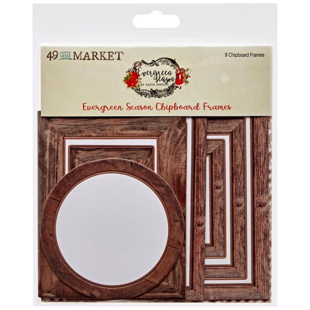 49 And Market Chipboard Set - Frames Evergreen Season