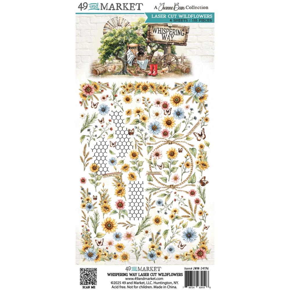 49 And Market Laser Cut Outs - Wildflowers - Whispering Way