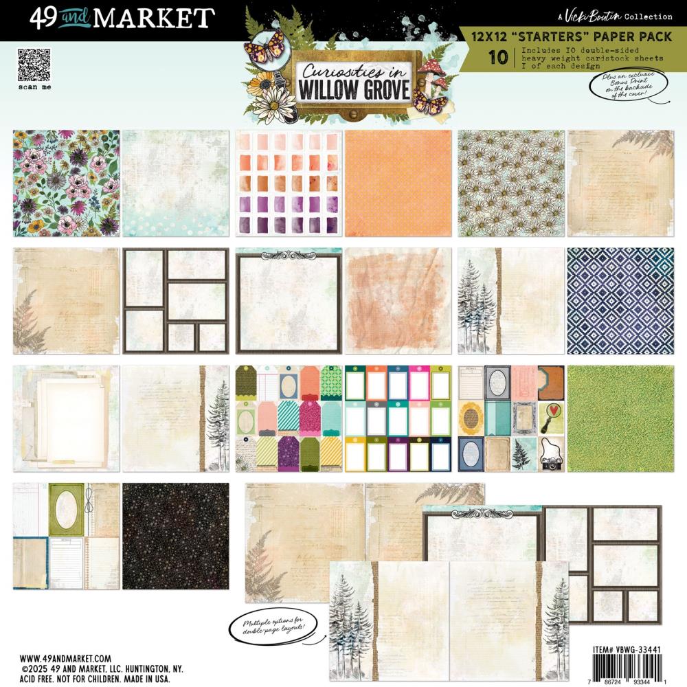 49 And Market Starters Collection Pack 12X12 - Curiosities In Willow Grove