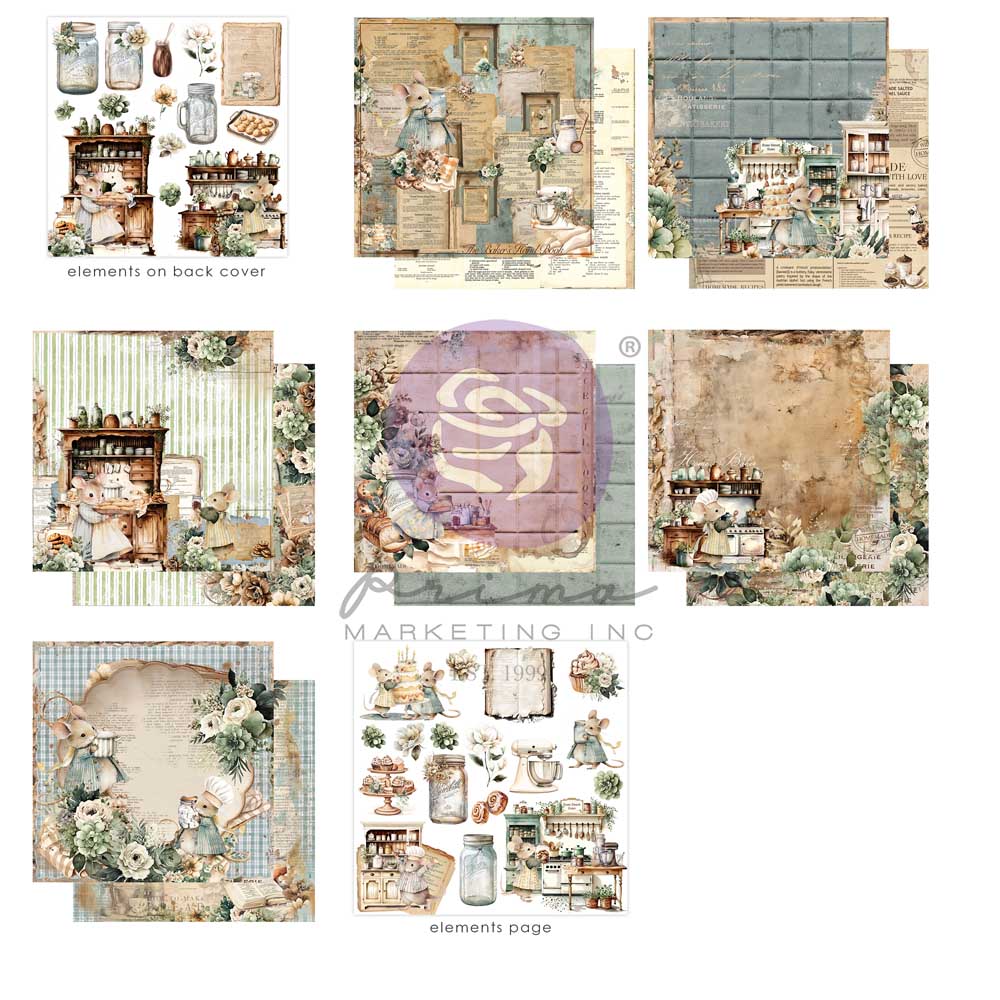 Prima Marketing 12x12 Double-Sided Paper Pad - The Home Baker