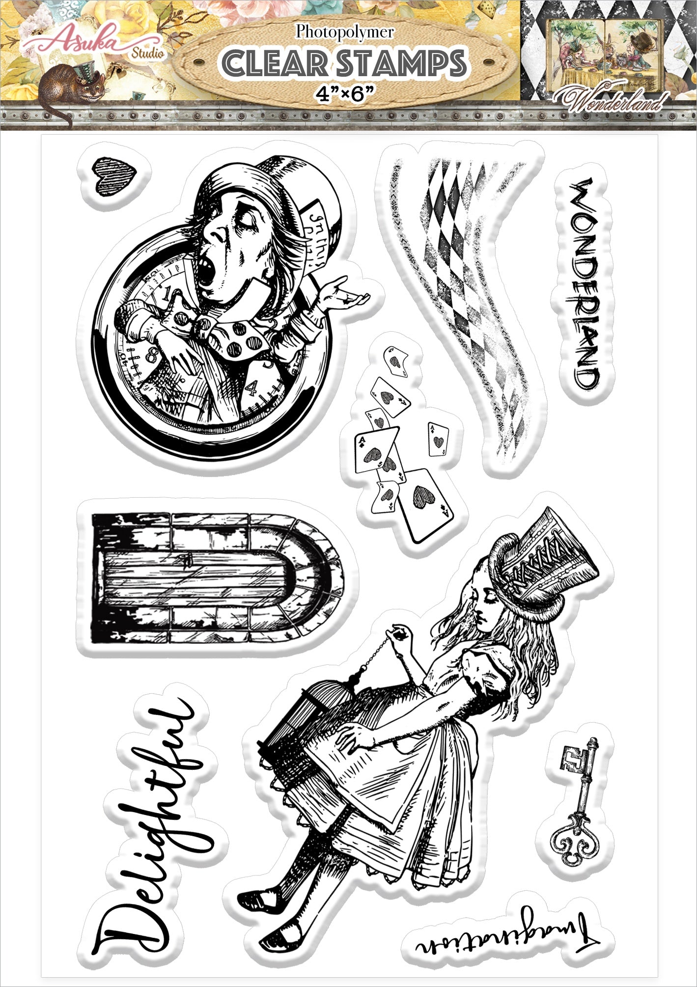 Asuka Studio Photopolymer Clear Stamp - Wonderland