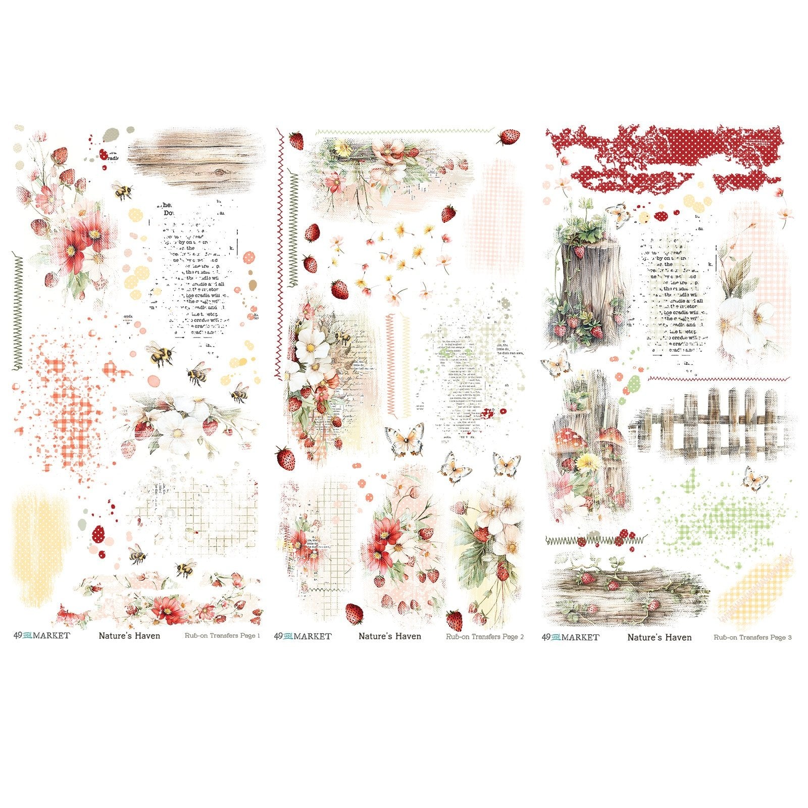 49 And Market Rub-On Transfer Set - Nature's Haven