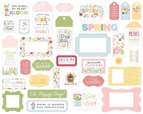 Carta Bella Cardstock Frames & Tags - In Full Bloom