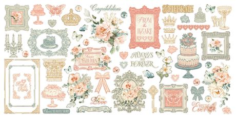 Graphic 45 Ephemera Die-Cut Assortment - Always & Forever