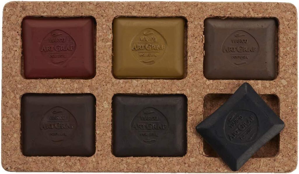ArtGraf Watersoluble Carbon Disc - Earthtones Set 6