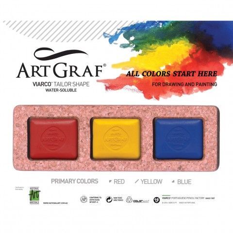 ArtGraf Watersoluble Carbon Disc - Primary Colours Set 3