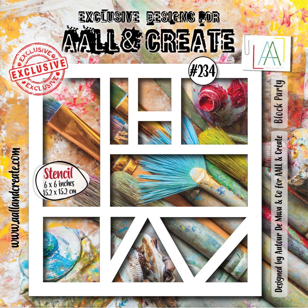 AALL And Create 6x6 Stencil - Block Party