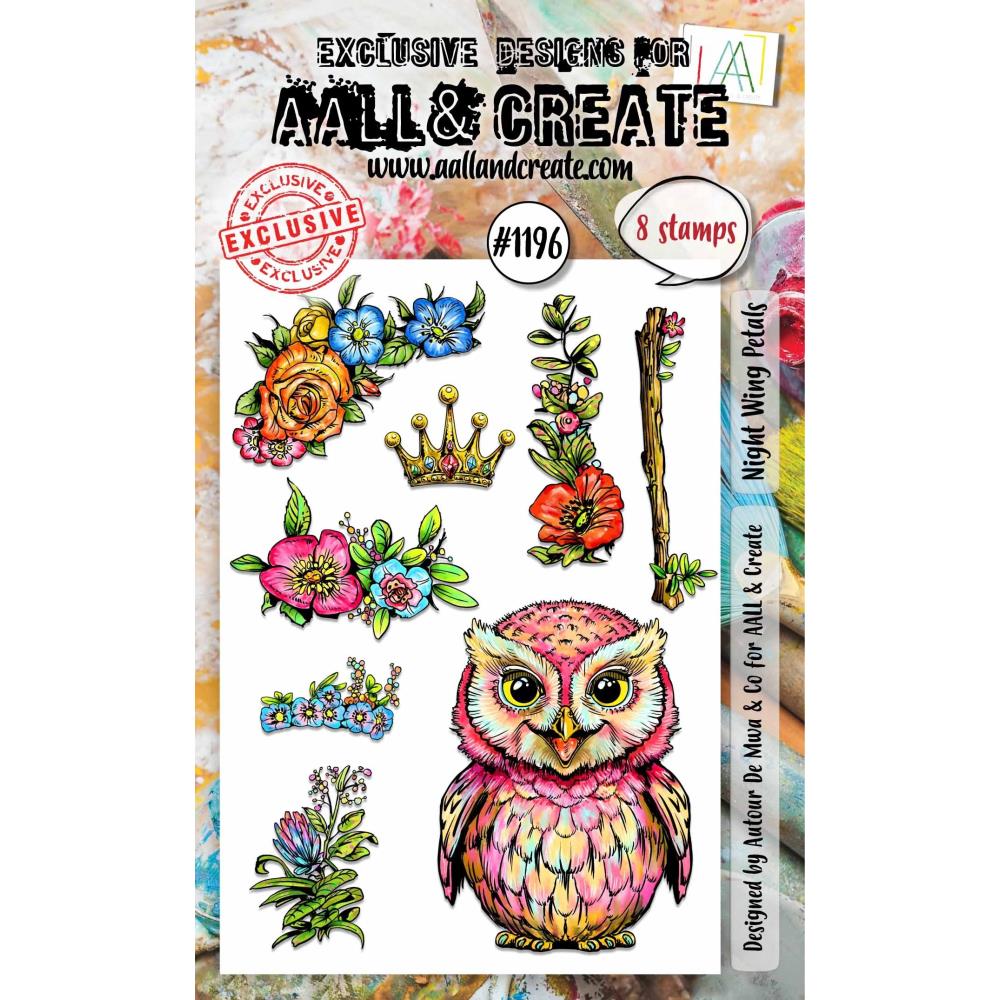AALL And Create A6 Photopolymer Clear Stamp Set - Night Wing Petals
