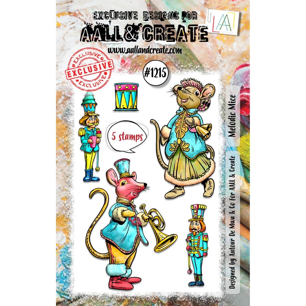 AALL And Create A7 Photopolymer Clear Stamp Set - Melodic Mice
