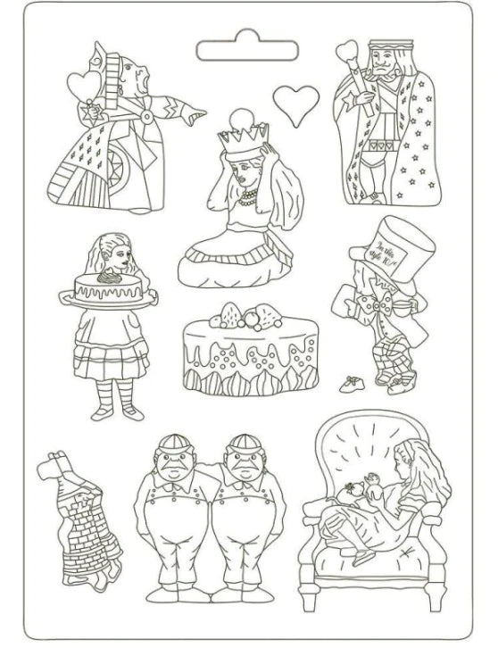 Stamperia Soft Maxi Mould - Alice King