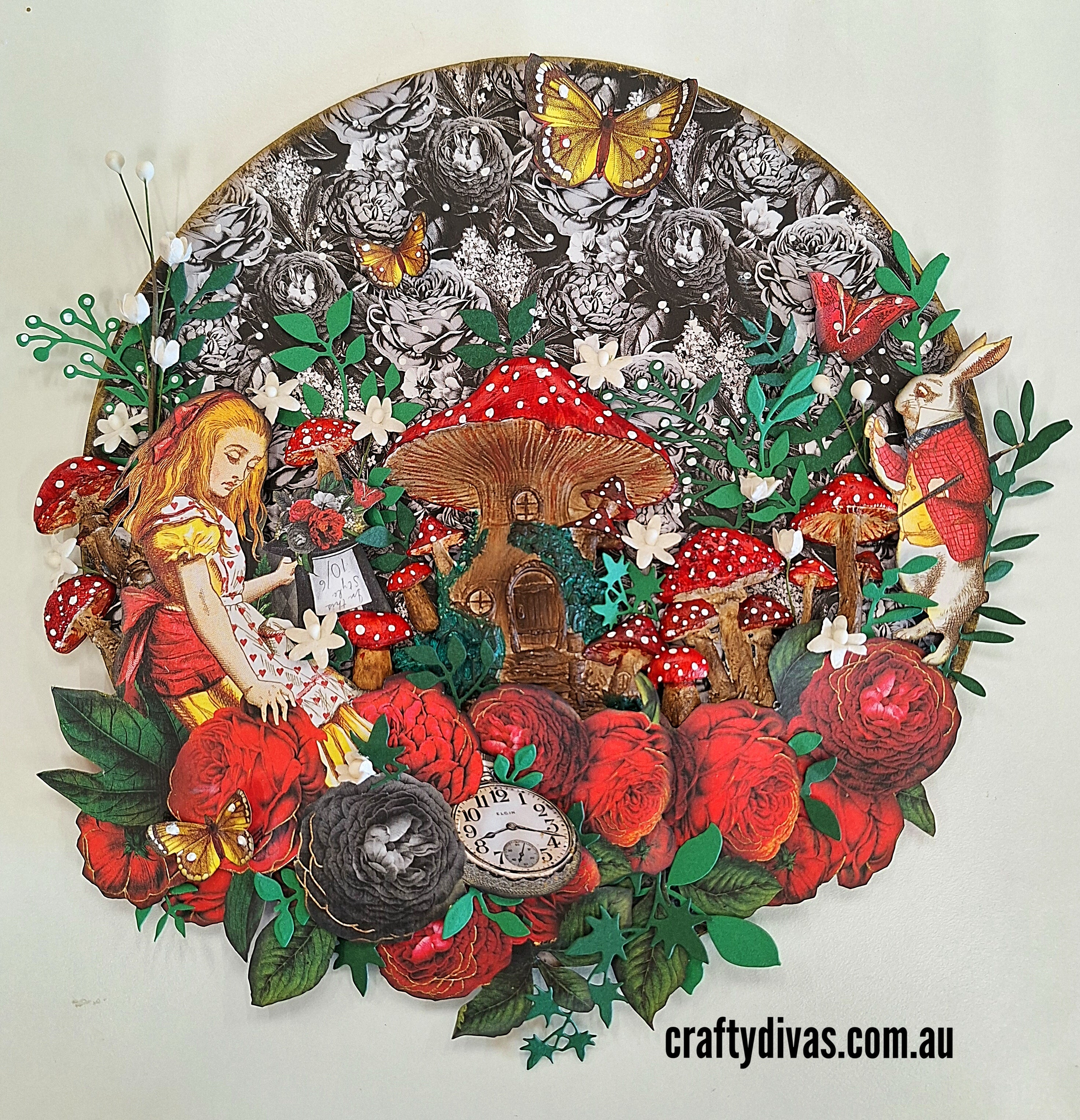 Alice Resin Embellishments Mixed Media Canvas 21st March 7pm