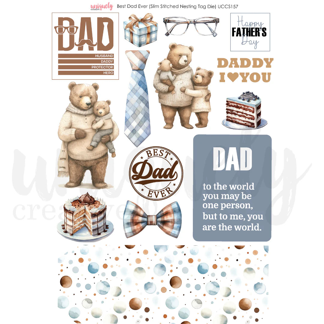 Uniquely Creative - Cut-A-Part Sheet - Best Dad Ever