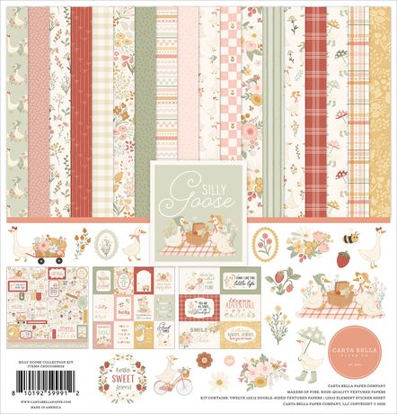 Collection of patterned papers and illustrations with 'Carta Bella' branding.
