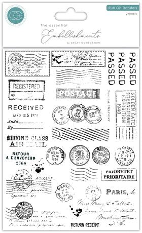 Collection of vintage-style postage stamps and text on a white background
