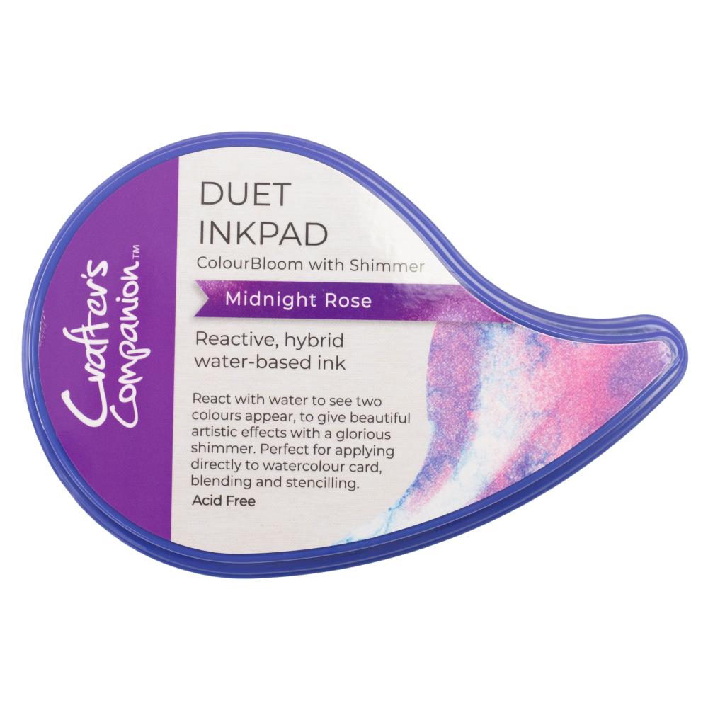 Crafters Companion Duet ColourBloom Shimmer Inkpad - Midnight Rose