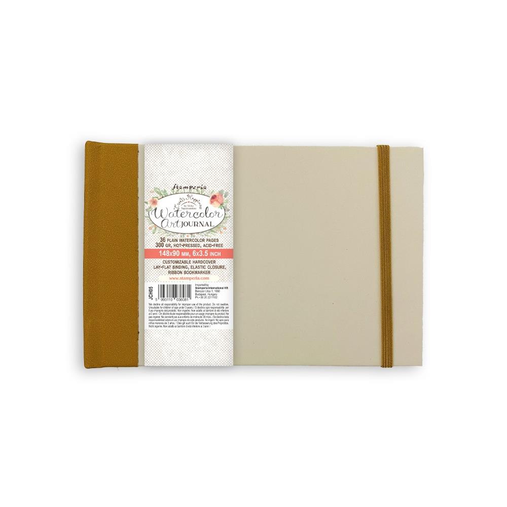 Create Happiness Mixed Media Journal 6x3.5 watercolor pages