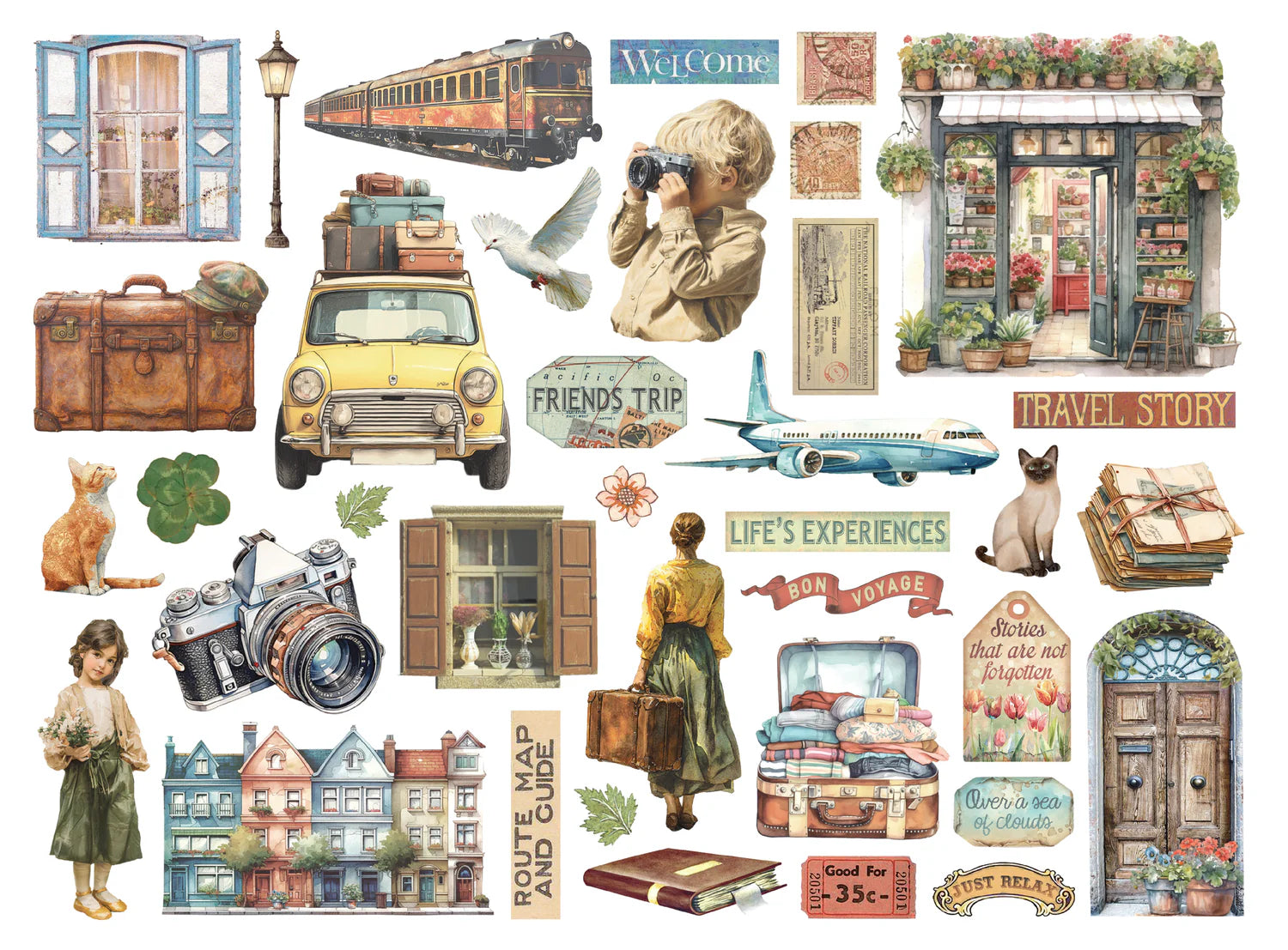 Stamperia Die-Cuts - Art of Travelling