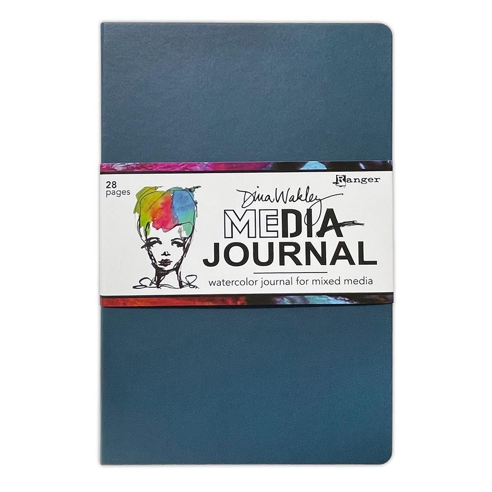 Blue Dina Wakley Media Journal featuring 300gsm watercolour paper