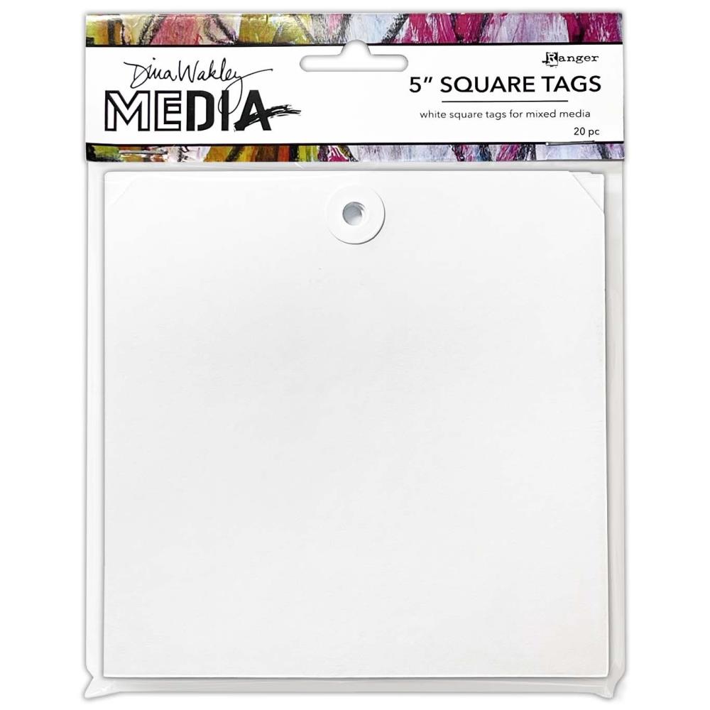 Dina Wakley Media - Square Tags With Reinforced Holes 5-inch