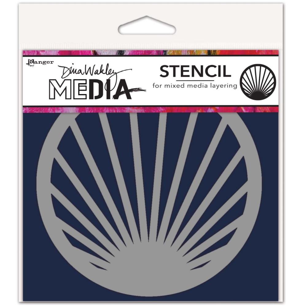 Dina Wakley Media Stencils 5x5 - Burst Coaster