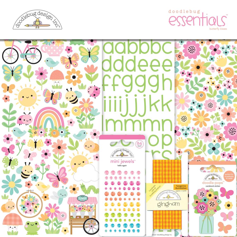 Doodlebug Essentials Page Kit 12X12 - Butterfly Kisses