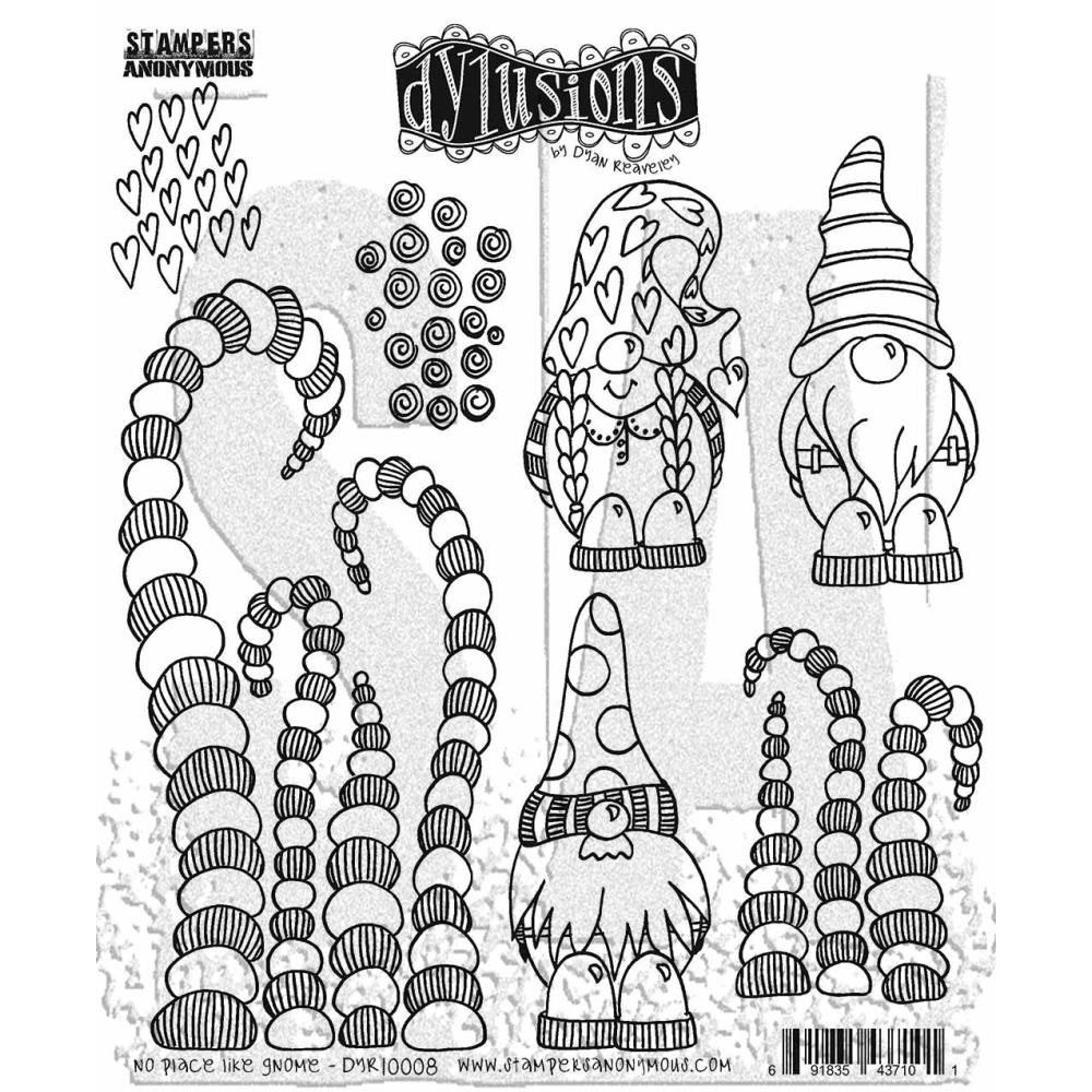 Dyan Reaveleys Dylusions Cling Stamp Collection - No Place Like Gnome