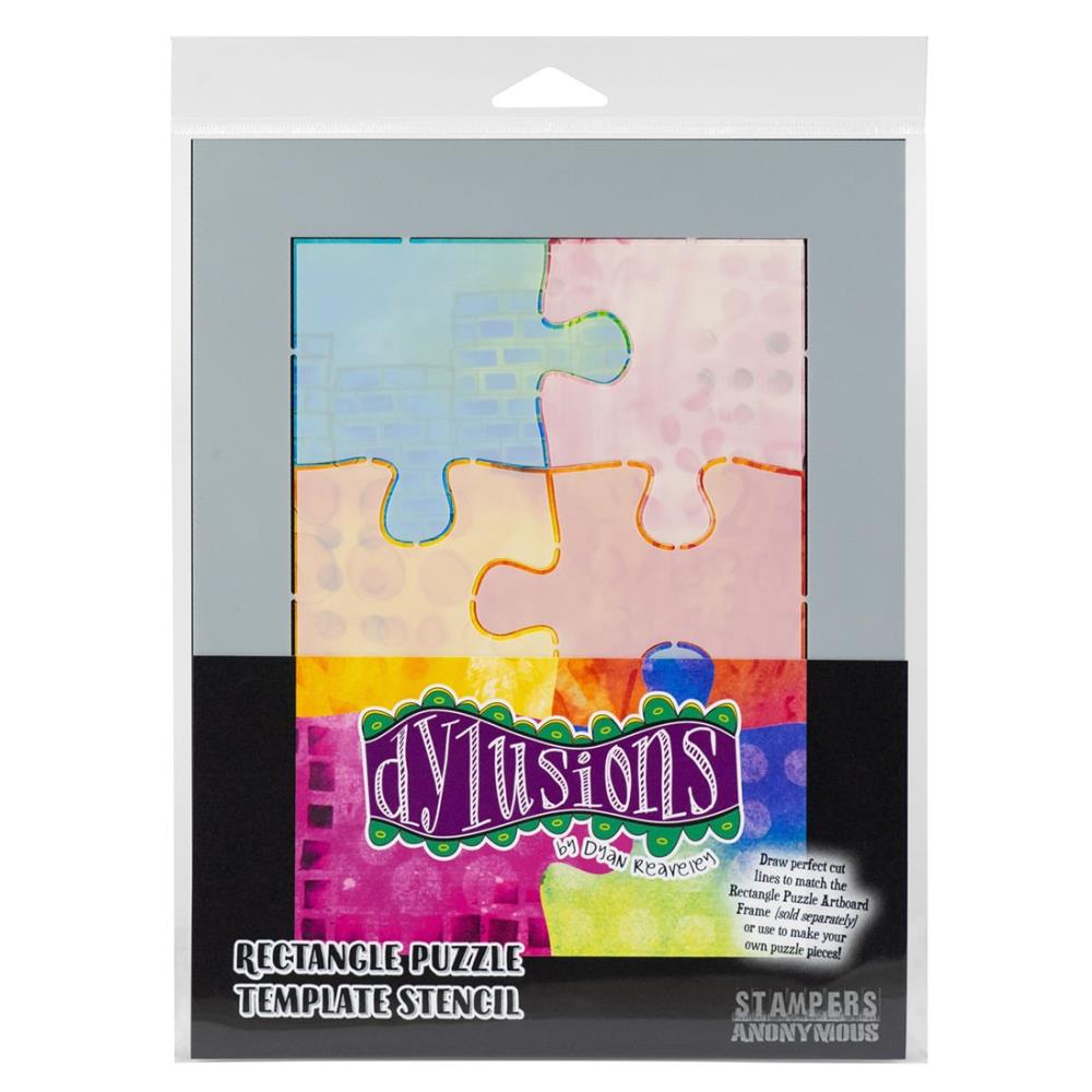Dyan Reaveleys Dylusions Rectangle Puzzle Template Stencil