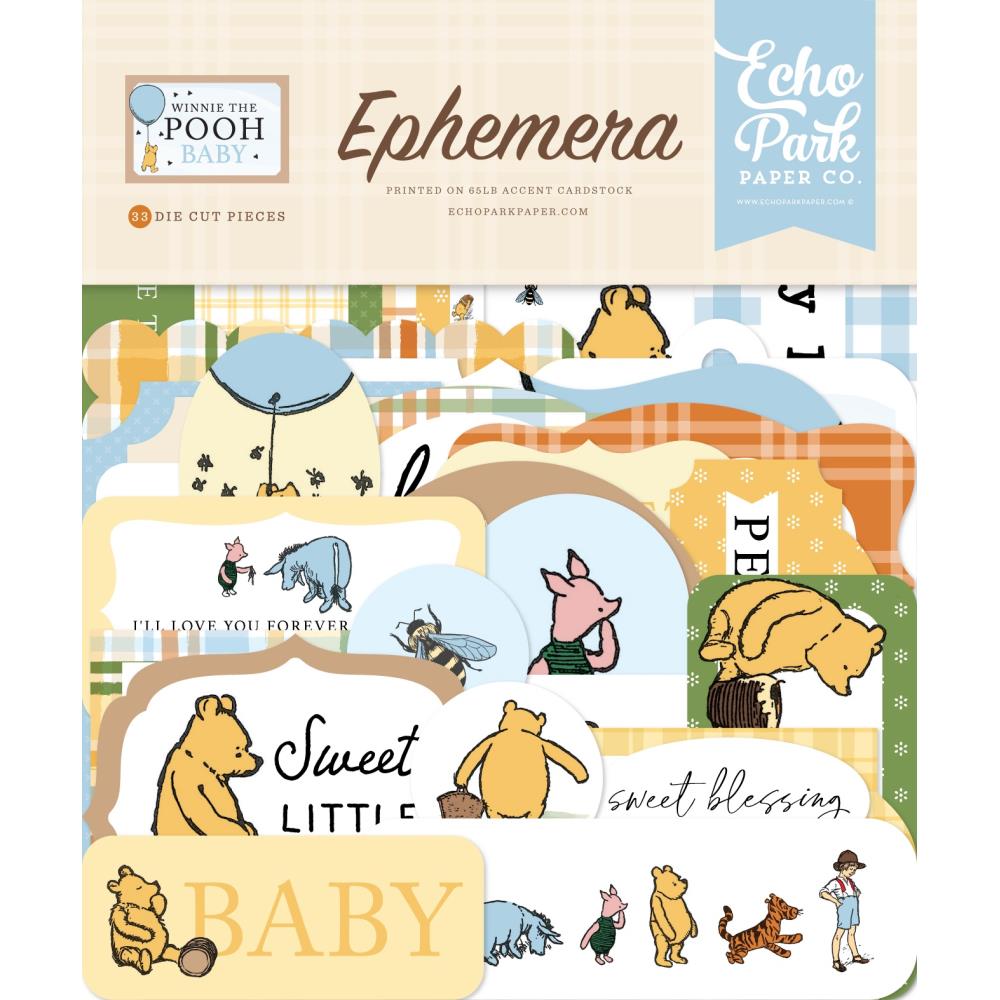 Echo Park Cardstock Ephemera - Icons Winnie The Pooh Baby