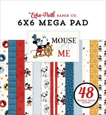Echo Park paper pad with Mickey Mouse designs on a white background