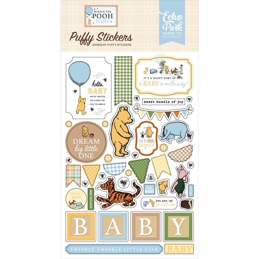 Echo Park Puffy Stickers - Winnie The Pooh Baby