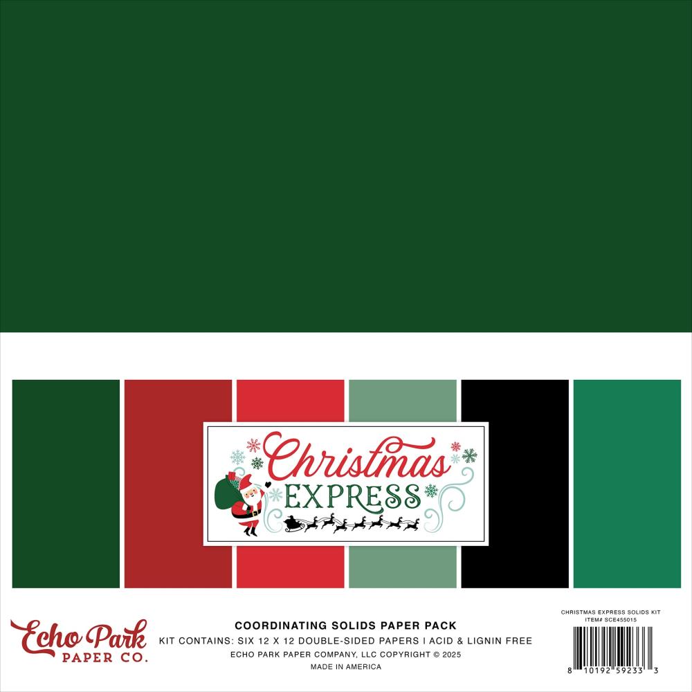 Echo Park Solids Collection Kit - Christmas Express