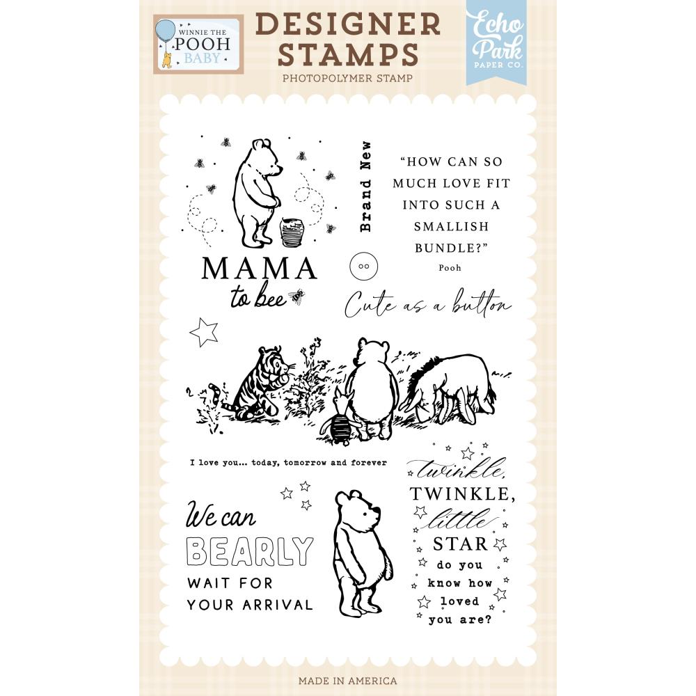 Echo Park Winnie The Pooh Baby Stamps - Bearly Wait