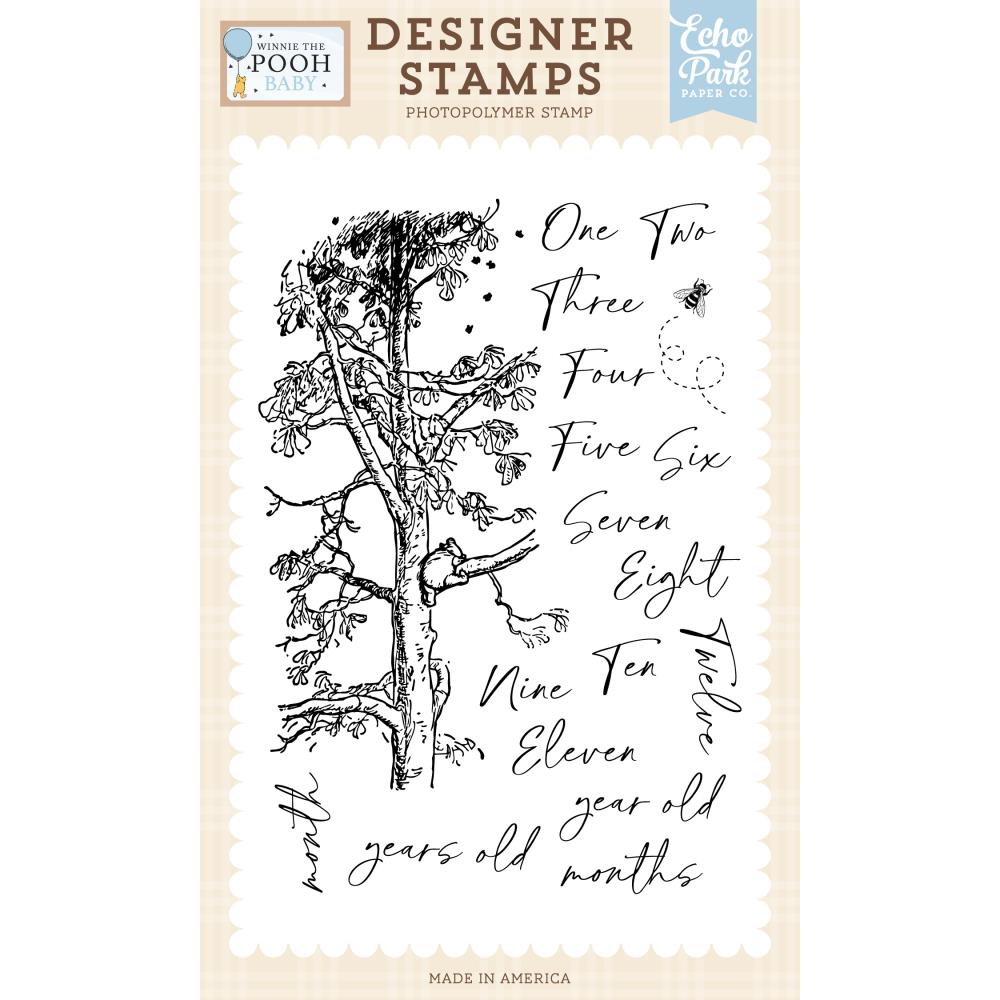 Echo Park Winnie The Pooh Baby Stamps - First Year Milestones