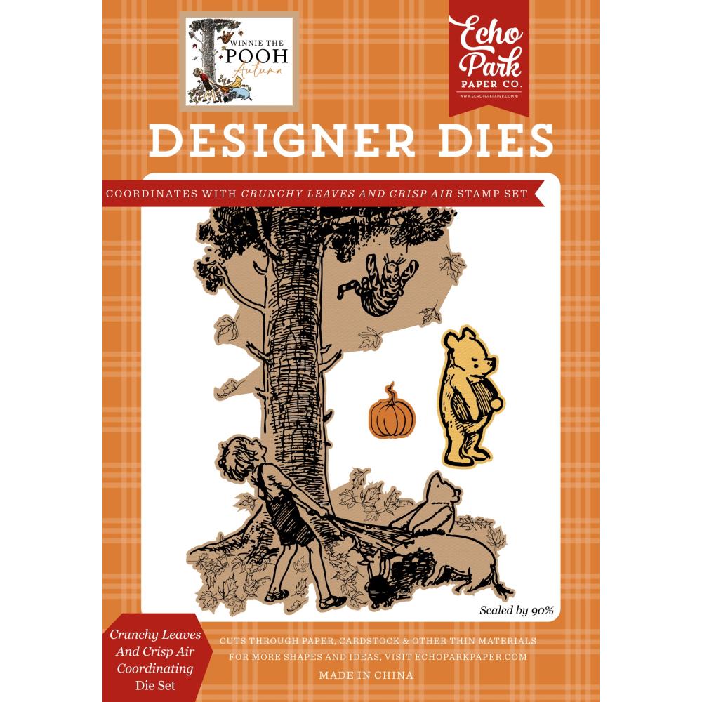 Echo Park Winnie the Pooh Autumn Crunchy Leaves and Crisp Air Die Set for card making, scrapbooking, journaling and seasonal paper crafts